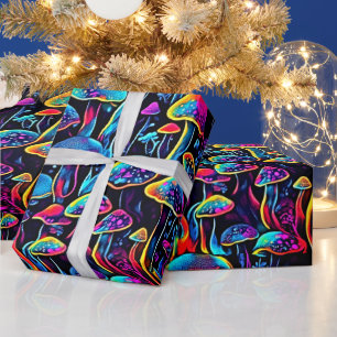 Groovy Mushrooms Pattern Wrapping Paper
