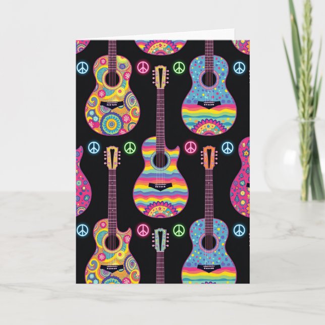 Groovy Music Birthday Card (Front)