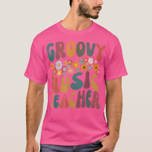 Groovy Music Teacher Retro Colourful Design 965 T-Shirt