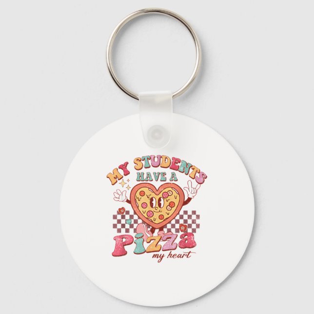 Groovy My Students Have Zza Of My Heart Teacher Va Key Ring (Front)