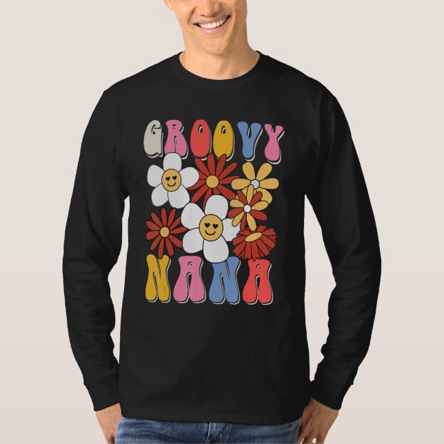 Groovy Nana Mothers Day Retro 60s 70s 80s Family M T-Shirt (Front)