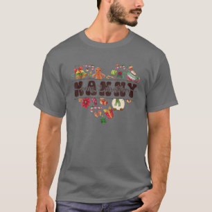 Groovy Nanny Merry Christmas Family Pyjamas Holida T-Shirt
