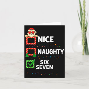 Groovy Naughty Six Seven 67 Christmas Family Xmas  Card