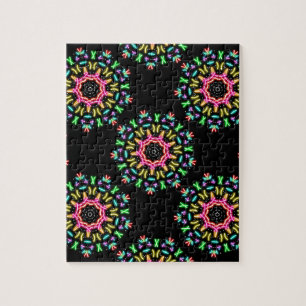 Groovy neon jigsaw puzzle