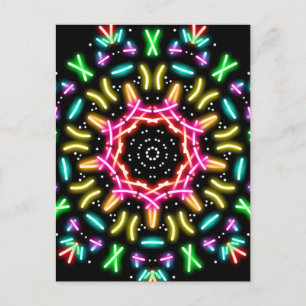 Groovy neon postcard