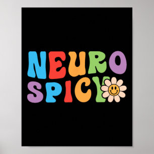 Groovy Neurospicy - Neurodivergent Adhd Asd Autism Poster