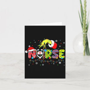 Groovy Nurse Christmas Xmas Santa Rn Cna Icu Scurb Card