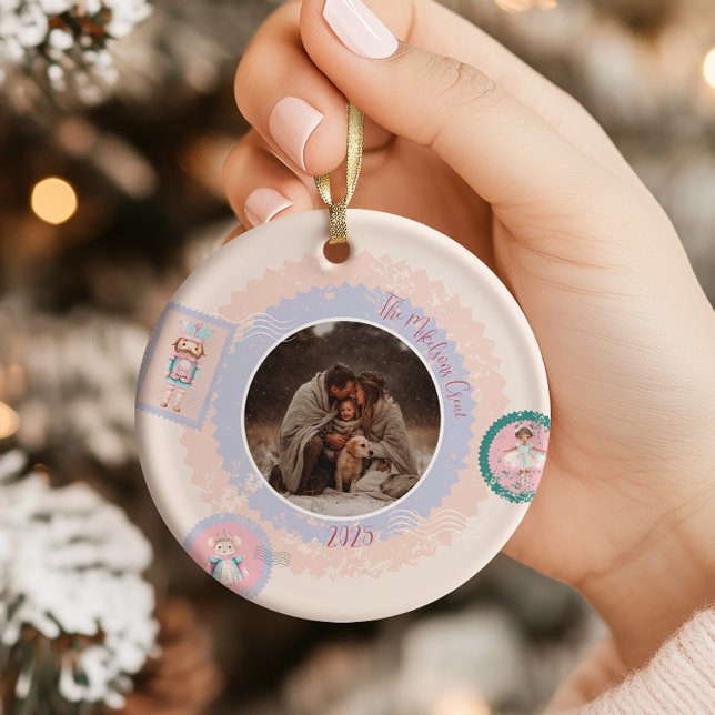 Groovy Nutcracker Retro Pastel Christmas Ceramic Tree Decoration (Creator Uploaded)