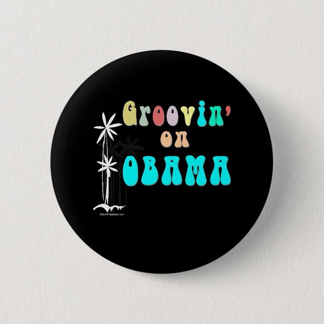 Groovy Obama Button (Front)