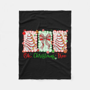 Groovy Oh Christmas Tree Cakes Debbie Becky Jen Ca Fleece Blanket