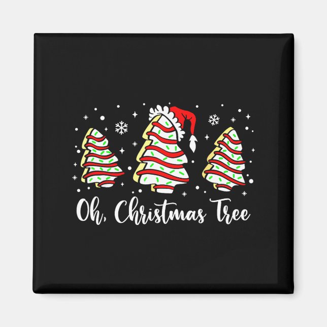Groovy Oh Christmas Tree Cakes Debbie Becky Jen Ca Magnet (Front)