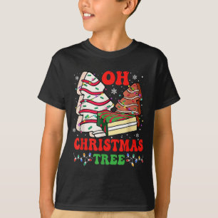 Groovy Oh Christmas Tree Cakes Debbie Becky Jen Ca T-Shirt