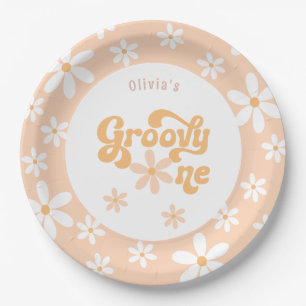 Groovy One 1st Birthday Paper Plate