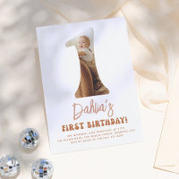 Groovy One Boho 70s Daisy Photo 1st Birthday Party