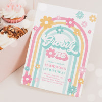 Groovy One Boho Daisy Rainbow 1st Birthday Party