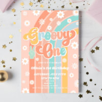 Groovy One Rainbow Daisy Retro 1st Birthday Party