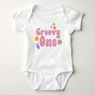 Groovy One Retro 70's 1st Birthday Baby Bodysuit