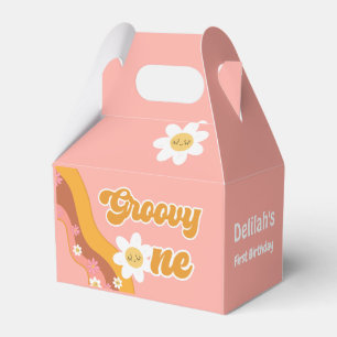 Groovy one retro vintage first birthday favour box