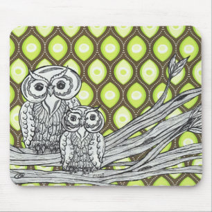 Groovy Owls Mousepad