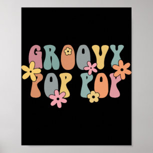 Groovy P P New Grandpa Pregnancy Announcement  Poster