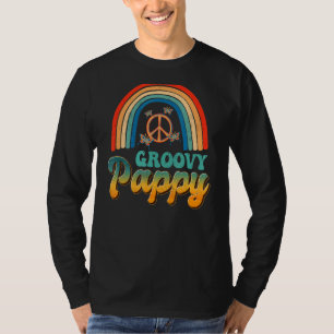 Groovy Pappy Rainbow Aesthetic Nostalgia Retro Fat T-Shirt
