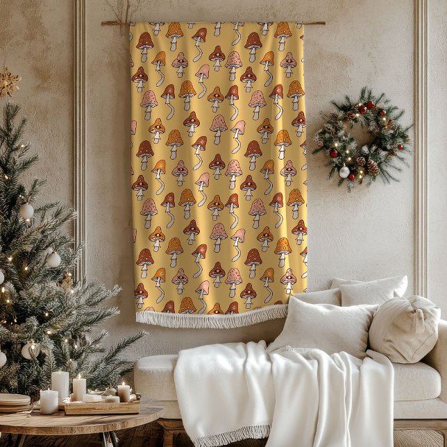 Groovy Pastel Blanket 60s Copper & Brown Design (Groovy Pastel Blanket 60s Copper & Brown Design)