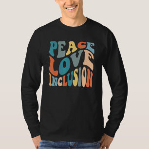 Groovy Peace Love Inclusion SPED Squad Special Ed T-Shirt