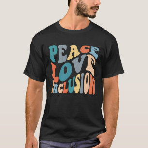 Groovy Peace Love Inclusion SPED Squad Special Ed T-Shirt