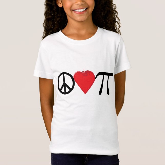 Groovy Peace Love Pi Symbols T-Shirt (Front)