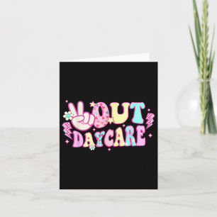 Groovy Peace Out Daycare Teacher Student Graduatio Card