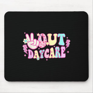 Groovy Peace Out Daycare Teacher Student Graduatio Mouse Pad