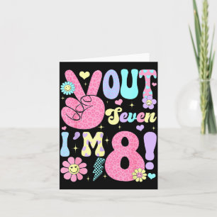 Groovy Peace Out Seven I'm 8 Years Old 8th Birthda Card