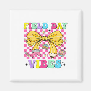 Groovy Pencil Coquette Field Day Vibes Women Girl Magnet