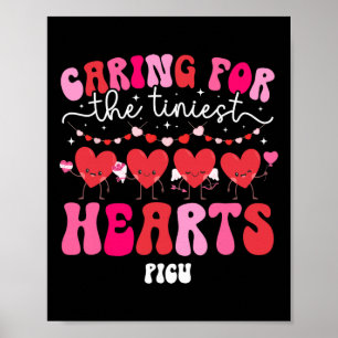 Groovy Picu Valentine Picu Nurse Valentines Day Pi Poster