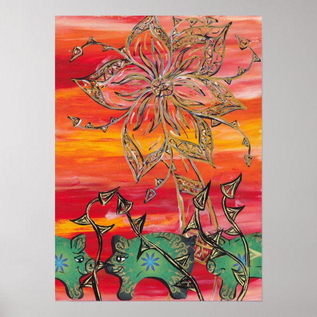 Groovy Pigs print (Front)