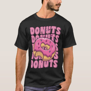 Groovy Pink Donut Squad Sprinkles Donut Matching T-Shirt