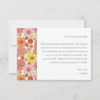 Groovy Pink Floral Bridal Shower Custom Message
