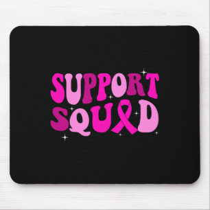 Groovy Pink Warrior Breast Cancer Awareness Suppor Mouse Pad