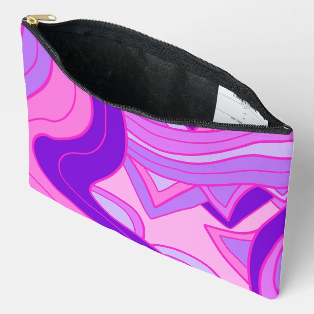 Groovy Pinks Accessory Pouch (Open)