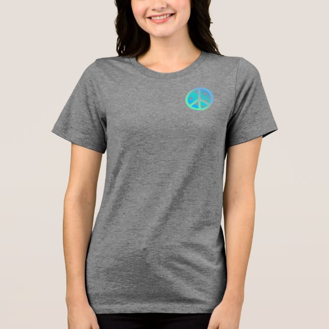 groovy poickle peace  Tri-Blend shirt (Front)