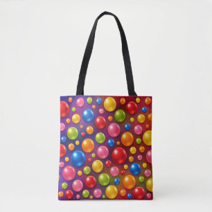 groovy polka dots tote bag