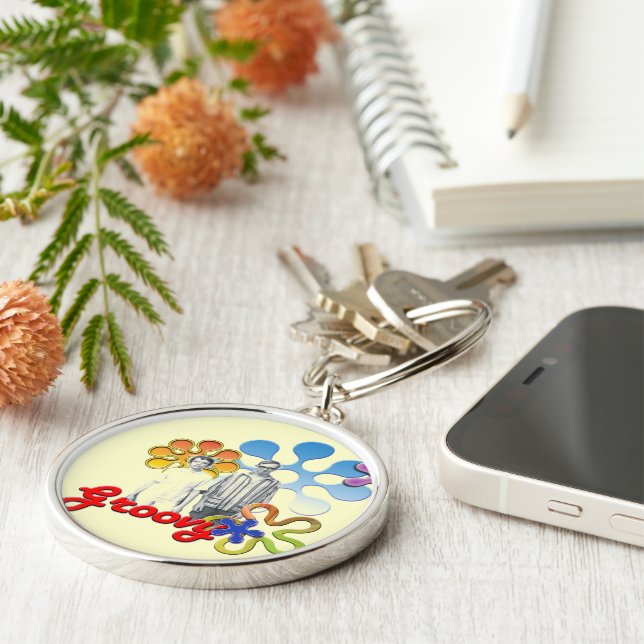 Groovy: Pop Art Key Ring (Side)
