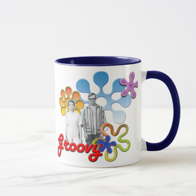 Groovy Pop Art  Mug w/ Acent Flower (Right)