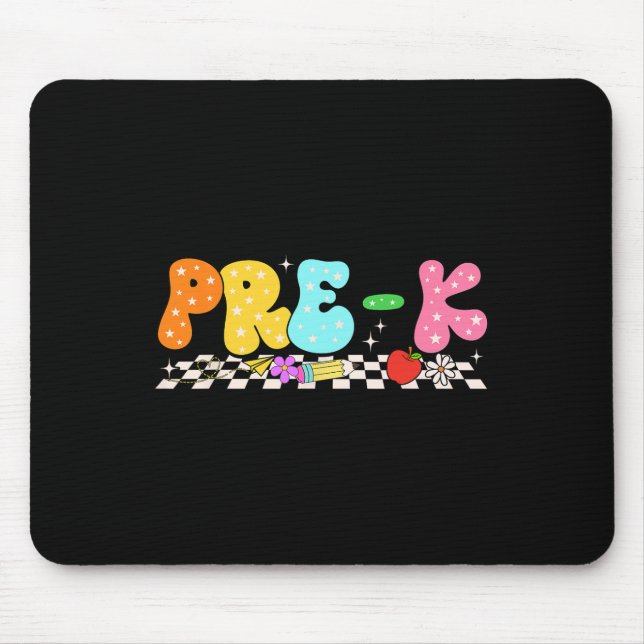 Groovy Pre-k Ck To School First Day Of School Boy  Mouse Pad (Front)