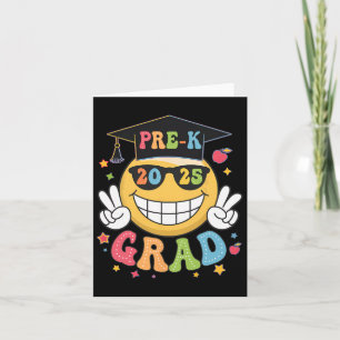 Groovy Pre-k Graduate Happy Graduation Cl Of 2025  Card