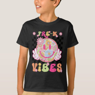 Groovy Pre-k Prek Vibes First Day Of School Teache T-Shirt