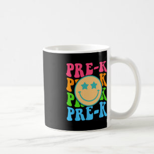 Groovy Pre-K Vibes Face Retro Teachers Kids Back T Coffee Mug