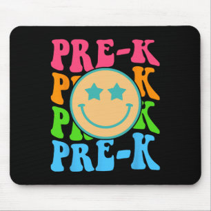 Groovy Pre-K Vibes Face Retro Teachers Kids Back T Mouse Pad