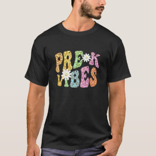 Groovy Prek VIBES School Teacher Pre-K Retro T-Shirt