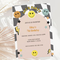 Groovy Preppy Y2K Happy Face Retro Birthday